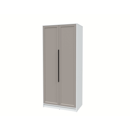 Шкаф распашной Тренд КТ-Ш2 (Белый платинум ЛДСП/ Луна ЛМДФ) Ш918 В2128 Г547 Шкаф распашной Тренд КТ-Ш2 (Белый платинум ЛДСП/ Луна ЛМДФ) Ш918 В2128 Г547